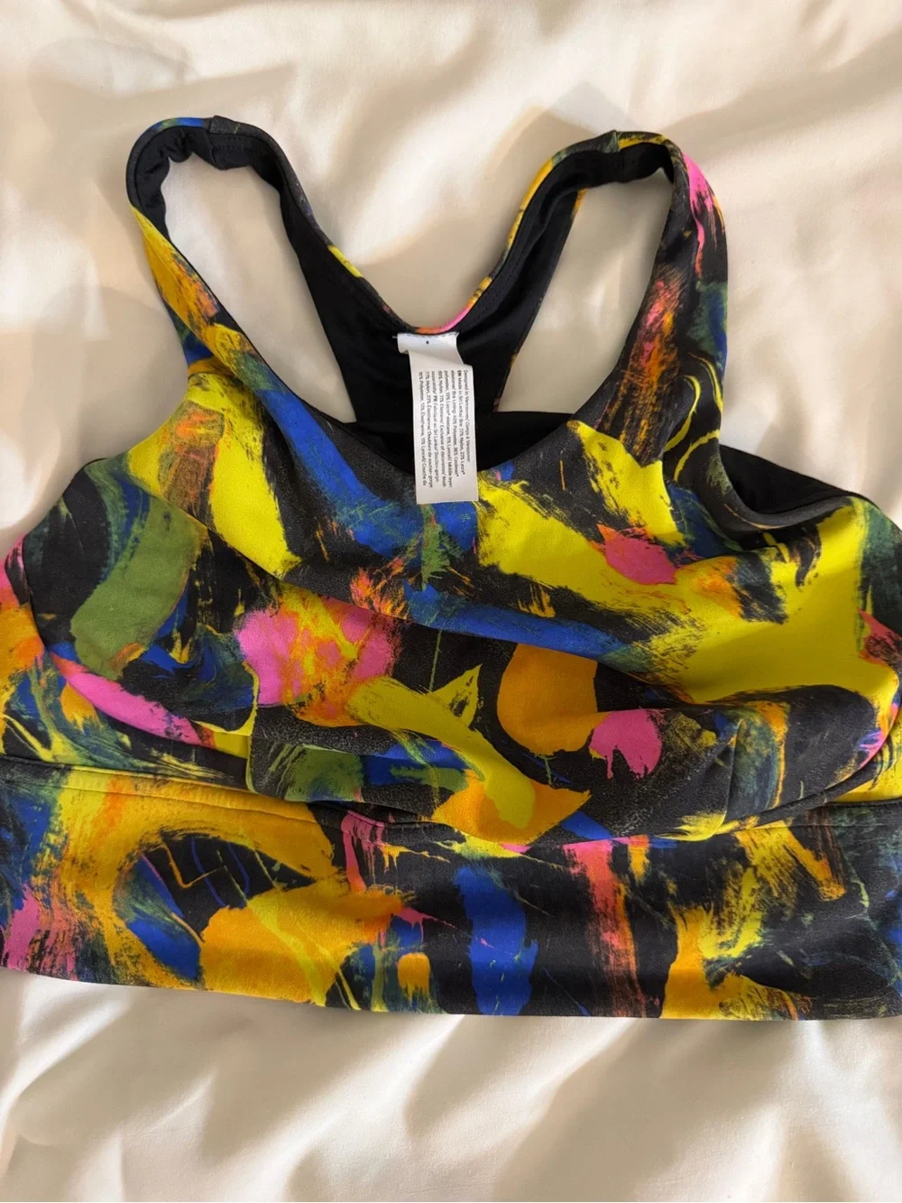 Lululemon Abstract Multicolor Sports Bra - Bright Paintstroke 6 (runs small)